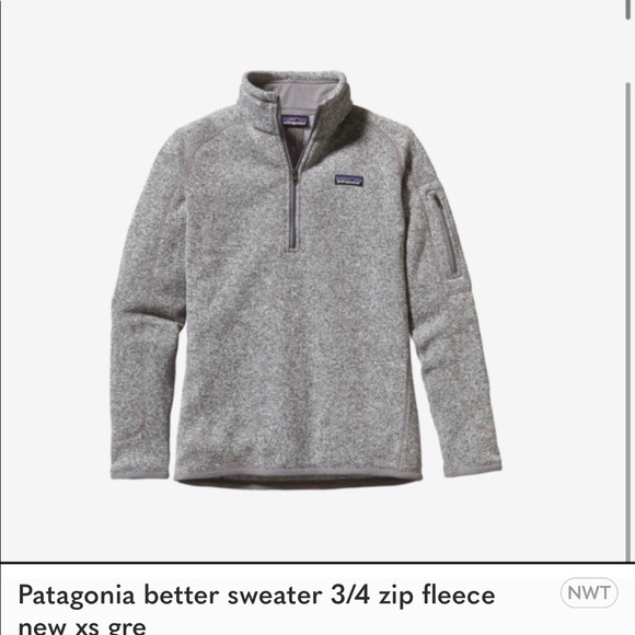 Patagonia better sweater 3/4 zip new grey - Picture 2 of 6